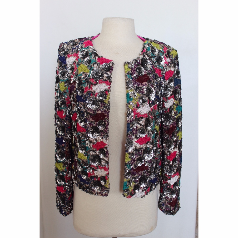 Alice + Olivia Open Front Box Jacket